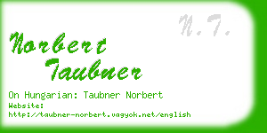 norbert taubner business card